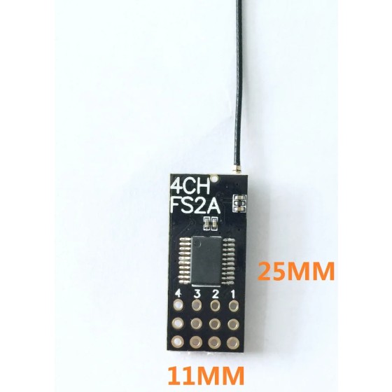 HOT FLYSKY FS2A-4CH FS2A 2.4G AFHDS 2A 4CH PWM Mini for FLYSKY FS-I6 FS-I6X FS-I6S FS-I10 RC Mini Airplane Fixed-Wing Drone